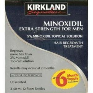 Kirkland Minoxidil 5% Extra Strength Hair Regrowth for Men, 6 ...