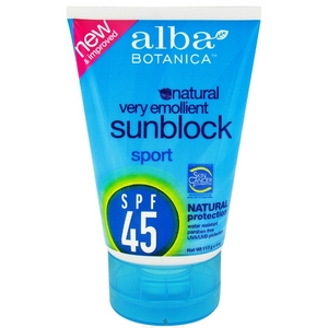Alba Botanica Natural Very Emollient Sunblock Sport SPF 45