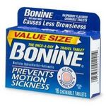 Bonine Motion Sickness Protection Raspberry Flavored Chewable Tablets (16 Each)