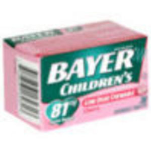 Bayer Children's Chewable Children's Aspirin Pain Reliever 81mg (Cherry, 36 Each)