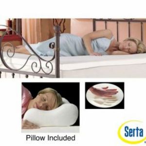 Serta 2-inch Memory Foam Mattress Topper with Contour Pillows