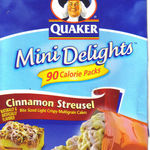 Quaker - Cinnamon Streusel Mini Delights 90 Calorie Packs