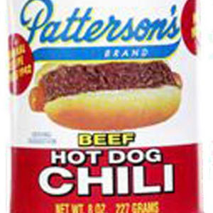 Patterson's Beef Hot Dog Chili