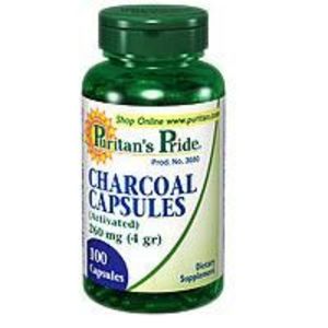 Puritan's Pride Activated Charcoal Capsules 260mg
