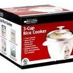 Kitchen Gourmet 3-Cup Rice Cooker (RC-3)