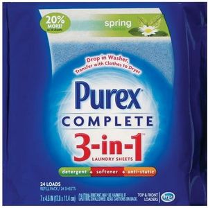Purex Complete 3-in-1 Laundry Sheets - Spring Oasis