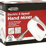 Kitchen Gourmet 5-Speed Hand Mixer