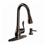 Moen Anabelle Mediterranean Brushed Bronze One-Handle High Arc Pulldown Kitchen Faucet