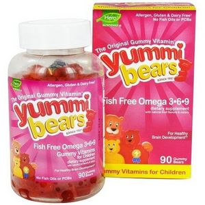 Hero Yummi Bears Fish Free Omega 3-6-9 Gummy Vitamins for Children