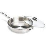 Cook's Corner 10" Stainless Steel Frying Pan with Lid