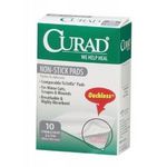 Curad Ouchless Non-Stick Pad With Adhesive Tabs - 2" x 3" (Model CUR47146)