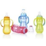 Nuby 3 Stage Grow Non-Drip Plastic Baby Bottles
