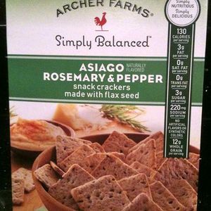 Archer Farms - Simply Balanced Asiago Rosemary & Pepper Snack Crackers w/ Flax See