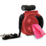 Pet's Pad Retractable Pet Leash with Flashlight and Bag Holder