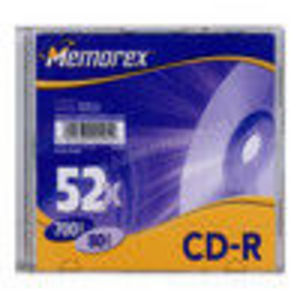 Memorex - CD-R - 700 MB ( 80min) 52x - slim jewel case - storage media (827520C) 52x
