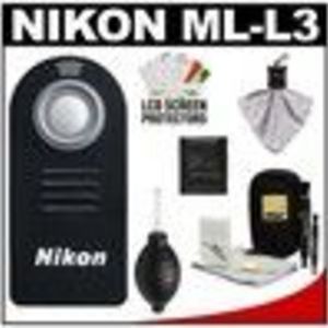 Nikon ML-L3 Wireless Infrared Shutter Remote Control + Nikon Cleaning Accessory Kit for D7000, D5000... Tripod
