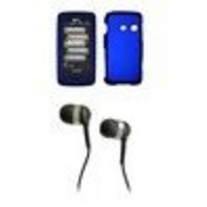 LG Rumor Touch LN510 Premium rubberize SnapOn Case Cover Protector + 3.5mm Stereo Hands- Headphones for LG Rumor Touch LN510