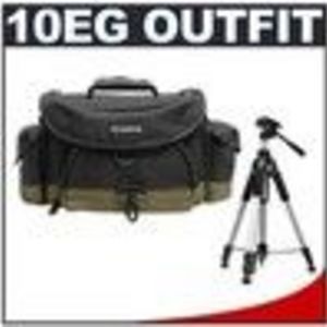 Canon 10EG Digital SLR Camera Case Gadget Bag + Deluxe Tripod for EOS Rebel XT, XTi, XS, XSi, T1i, 5...
