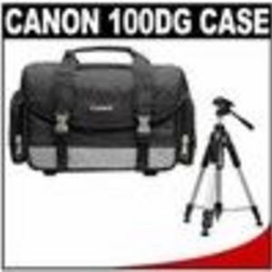 Canon 100DG Digital SLR Camera Case Gadget Bag + Deluxe Tripod for EOS Rebel XT, XTi, XS, XSi, T1i, ...