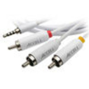 Audiovox Accell L079B-007J iPod Analog Audio Composite RCA Cable (2 meters, White)