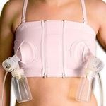 Simple Wishes Hands Free Pumping Bustier Bra, Soft Pink, XS/S/M