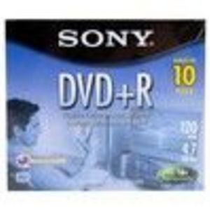 Sony (10DMR47L4) 16x DVD+R Jewel Case Storage Media (10 Pack)
