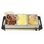 Nostalgia Electrics 3 Section Stainless Steel Buffet Style Food Server