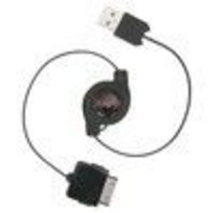 Insten Retractable USB Cable Cord for Microsoft Zune 30GB