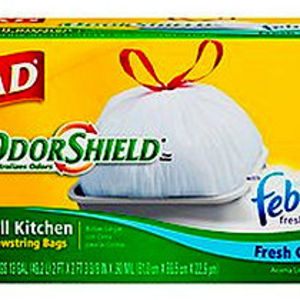 Glad Odor Shield with Febreze Tall Kitchen Drawstring Bags