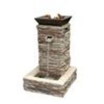 Bond Mfg Outdoor fire pit fountain combo stone finish steel p - (Bond Manufacturing)