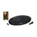 IOGear 2.4 GHz Wireless On-Lap Keyboard with Optical Trackball and Scroll Wheel GKM581R (Black)