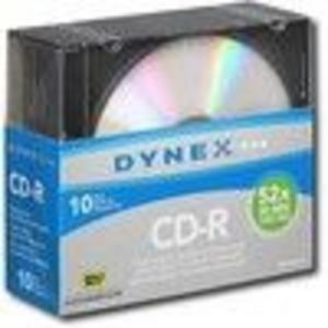 DynexTM - 10-Pack 52x CD-R Discs with Jewel Cases DX-CDMR10 52x Media