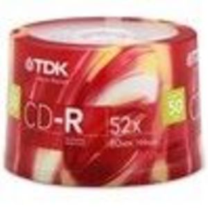 Imation 2 each: Tdk Cd-R Blank CD (CD-R80CB50) 52x Media (50 Pack)