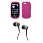 Motorola Opus One i1 Premium Silicone Skin Case Cover Protector + 3.5mm Stereo Hands- Headphones for Motorola Opus One i1