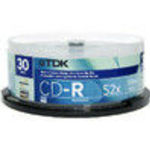 TDK (CD-R80LSCB30) 52x Spindle (30 Pack)