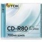 Imation 1PK TDK CDR 80MIN 52X W/-BLANKSHINY JC CD-R80B - 47897 52x Media