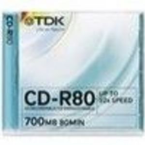 Imation 1PK TDK CDR 80MIN 52X W/-BLANKSHINY JC CD-R80B - 47897 52x Media
