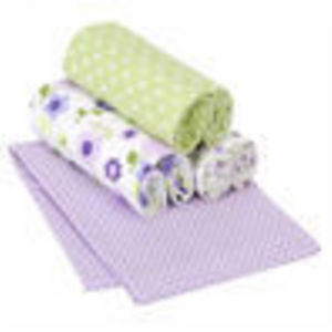 Carter's Lilac Floral 4 Pack Receiving Blanket