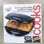 Cooks 3-in-1 Grill/Waffle/Sandwich Maker