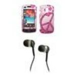 Samsung Rogue U960 Premium and Flower SnapOn Case Cover Protector + 3.5mm Stereo Hands- Headphones for Samsung Rogue U960