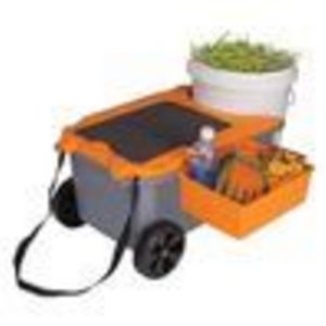 Fiskars 6220 Sit And Store Garden Caddy With Built-In Seat (Fiskars Brands)