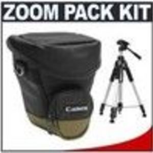 Canon Zoom Pack 1000 Holster Case + Deluxe Camera Tripod for Canon EOS 5D, 40D, 30D, 50D, T1i, XS, X...