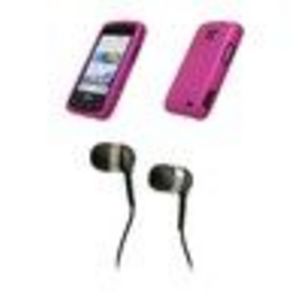 LG Ally VS740 Premium rubberize SnapOn Case Cover Protector + 3.5mm Stereo Hands- Headphones for LG Ally VS740