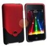 Eforcity 2 tone (Dark Red / Black) Snap-on Rubber Coated Case for Apple iPod Touch 2nd / 3rd Gen