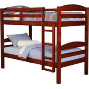 Mainstays Twin-Over-Twin Wood Bunk Bed, Cherry