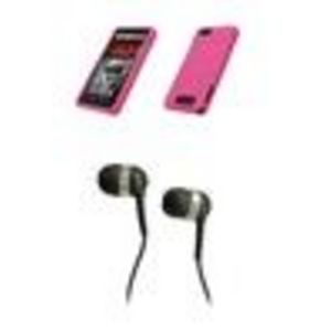 Motorola Droid X MB810 Premium Silicone Skin Case Cover Protector + 3.5mm Stereo Hands- Headphones for Motorola Droid X MB810
