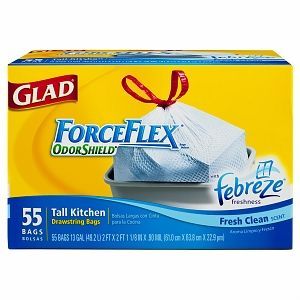 Glad ForceFlex Odorshield with Febreze Freshness Trash Bags