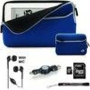 Blue Trim with Black Premium Neoprene Cover Glove Carrying Case with extra pocket for BeBook Neo Boo...