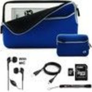 Blue Trim with Black Premium Neoprene Cover Glove Carrying Case with extra pocket for BeBook Neo Boo...