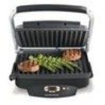 Hamilton Beach 25331 Steak Lover Indoor Grill - 100 Squre Inch Grilling Surface, Searing Function, Removable Drip Tray, Black